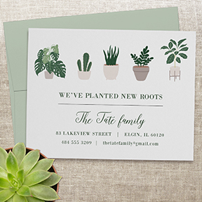 New Roots Moving Announcement / Housewarming Party Invitation