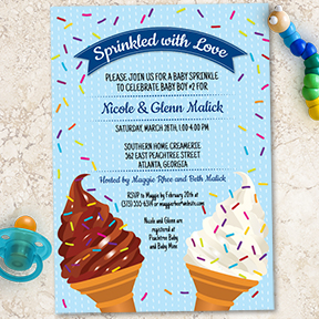 Ice Cream Baby Sprinkle invitation