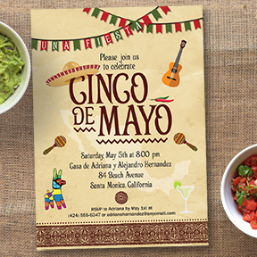 Cinco de Mayo Mexican Party Fiesta Invitation
