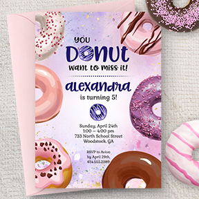 You Donut Want to Miss It Birthday Party Invitation