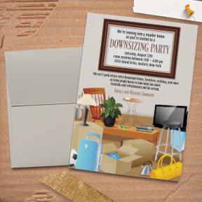 Downsizing Moving Announcement / Housewarming Party Invitation