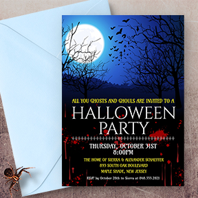 Moonlight Halloween Party invitation
