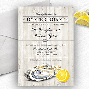 Oyster Roast Seafood Nautical Party Invitations