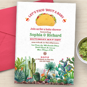 Let's Taco 'Bout a Baby shower invitation