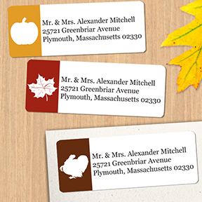 Thanksgiving Symbols Printable Return Address Labels
