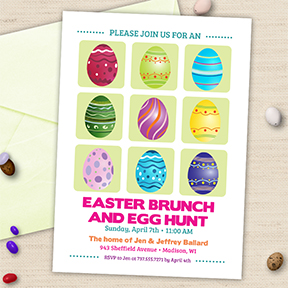 Nine Easter Egg Hunt Invitation