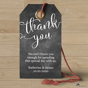 Black Chalkboard Thank You Printable Personalized Hang Tags