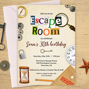 Escape Room Party Invitation