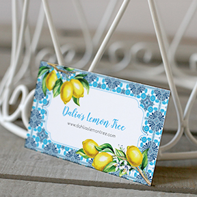 Lemon Watercolor Business Card