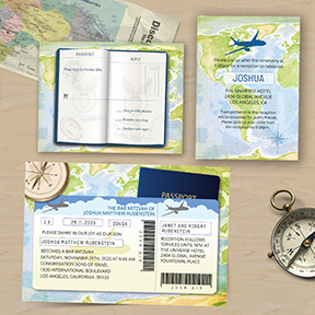 World Travel Theme Documents Bar or Bat Mitzvah Suite