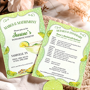 Margs and Matrimony Bachelorette Party Invitation